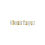 Three-Stone Lab-Grown Diamond Huggie Earrings - Image 6