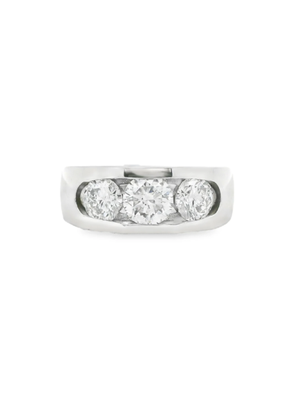 Men’s Channel-Set Three-Stone Lab-Grown Diamond Ring (2.5ct)