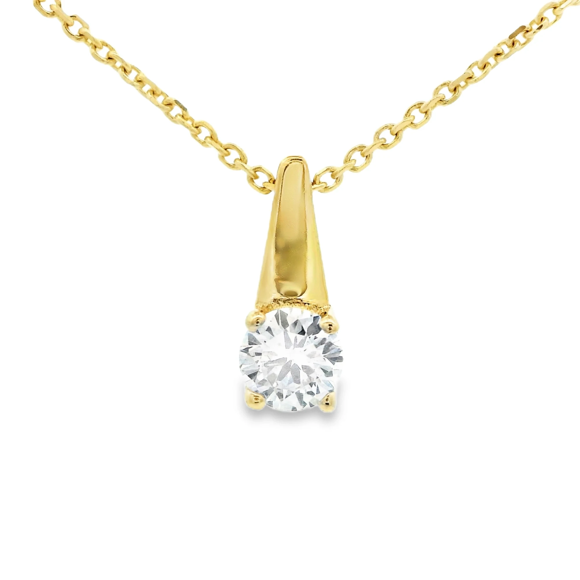 Elongated Drop Lab-Grown Diamond Necklace
