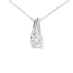 Elongated Drop Lab-Grown Diamond Necklace - Image 4