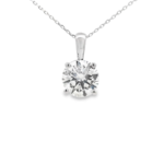 Round Brilliant Solitaire Lab-Grown Diamond Pendant - Image 5