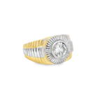 Men’s Two-Tone Bezel Lab-Grown Diamond Ring - Image 2