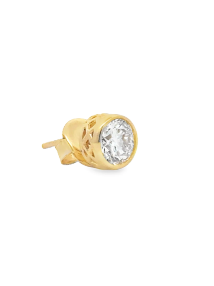 Bezel-Set Lab-Grown Diamond Stud Earrings