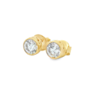 Bezel-Set Lab-Grown Diamond Stud Earrings - Image 4
