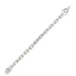 Emerald and Round Diamond Tennis Bracelet - Image 4