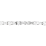 Emerald and Round Diamond Tennis Bracelet - Image 5