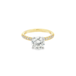 Round Brilliant Pavé Band Lab-Grown Diamond Ring
