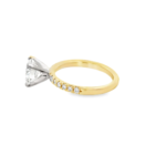 Round Brilliant Pavé Band Lab-Grown Diamond Ring - Image 3