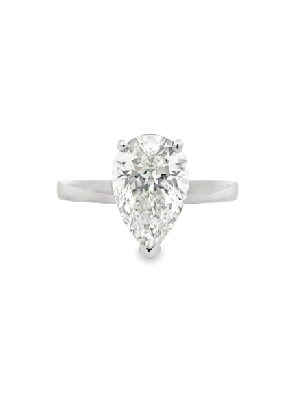 Pear Brilliant Solitaire Lab-Grown Diamond Ring