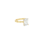 Emerald Cut Twisted Band Lab-Grown Diamond Ring - Image 5