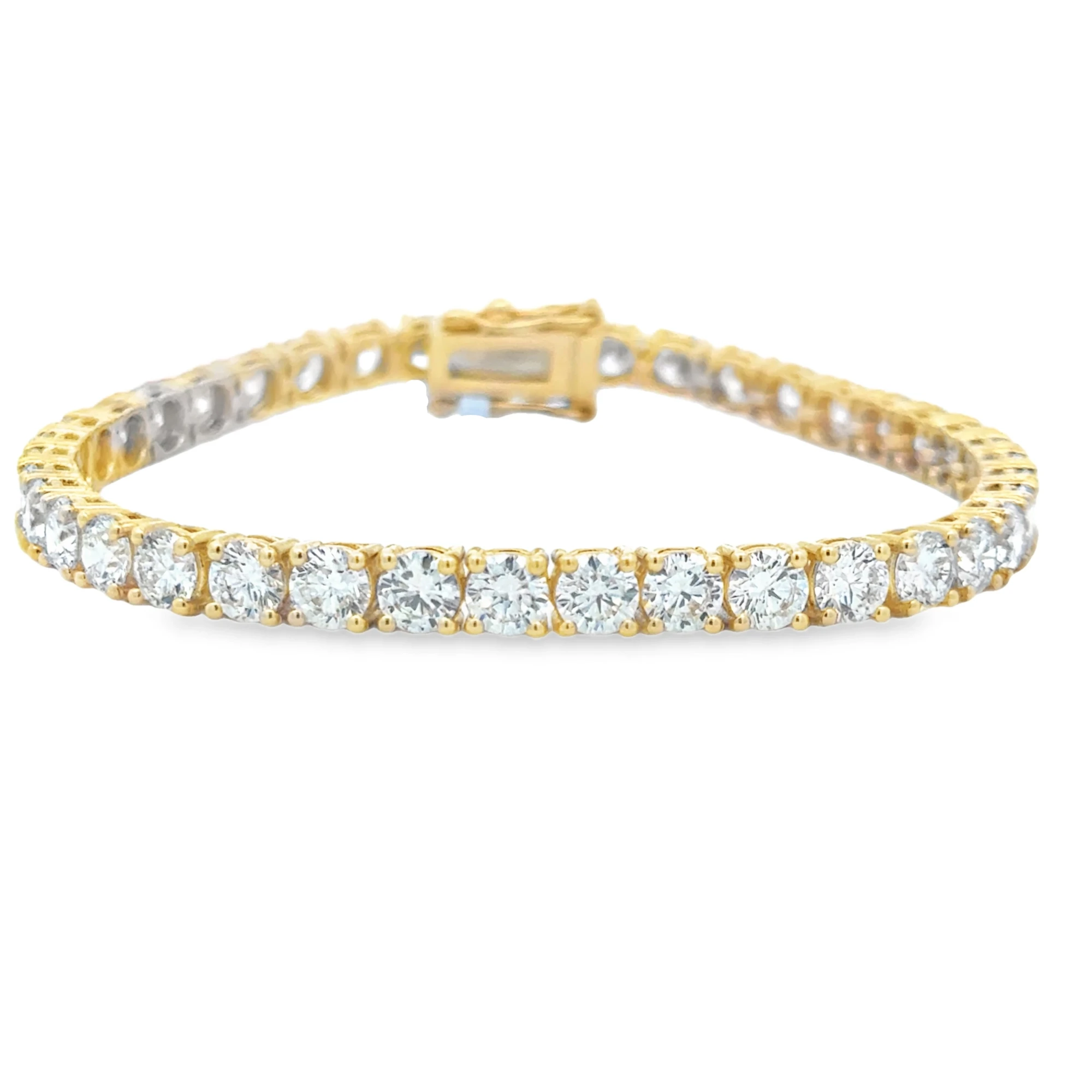 Classic Round Lab-Grown Diamond Tennis Bracelet (12.32ct)