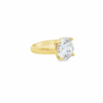 Heavy Prong Round Brilliant Solitaire Lab-Grown Diamond Ring - Image 4