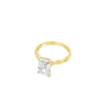 Emerald Cut Twisted Band Lab-Grown Diamond Ring - Image 2