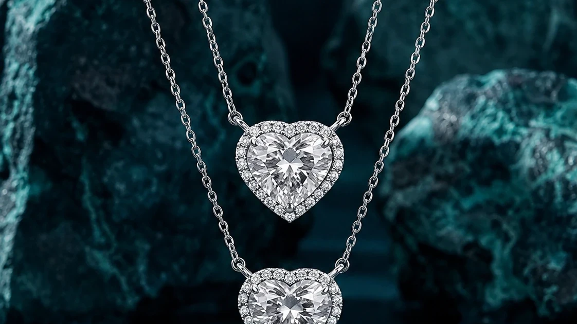 HVJ Diamonds lab-grown diamond heart pendant necklaces